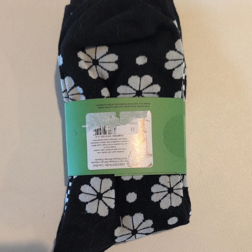 Kate Spade Black and White Patterned Socks